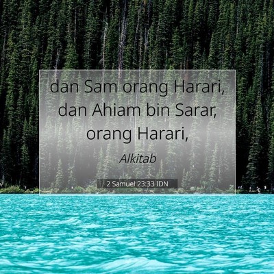2 Samuel 23:33 Ayat Alkitab Dijelaskan