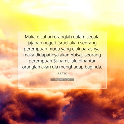 1 Raja-raja 1:3 Ayat Alkitab Dijelaskan