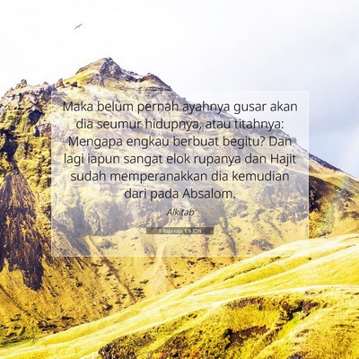 1 Raja-raja 1:6 Ayat Alkitab Dijelaskan