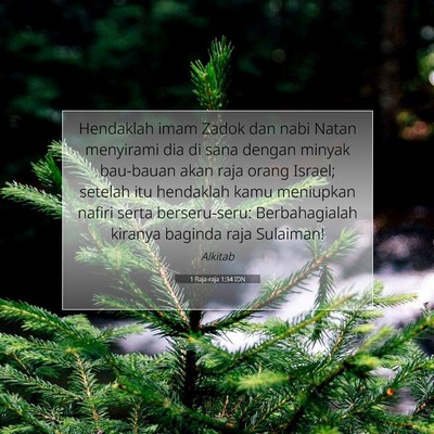 1 Raja-raja 1:34 Ayat Alkitab Dijelaskan