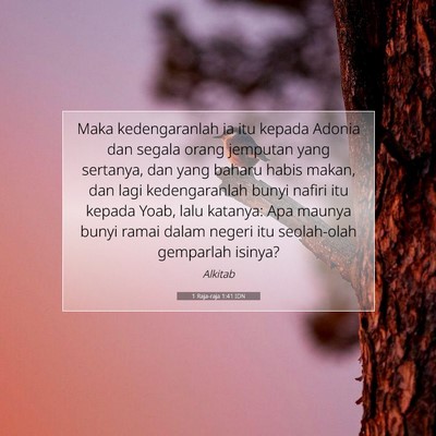 1 Raja-raja 1:41 Ayat Alkitab Dijelaskan