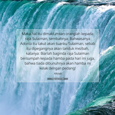 1 Raja-raja 1:51 Ayat Alkitab Dijelaskan