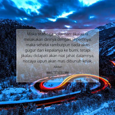 1 Raja-raja 1:52 Ayat Alkitab Dijelaskan