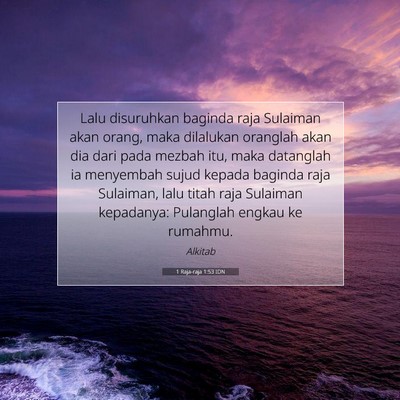 1 Raja-raja 1:53 Ayat Alkitab Dijelaskan