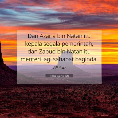 1 Raja-raja 4:5 Ayat Alkitab Dijelaskan