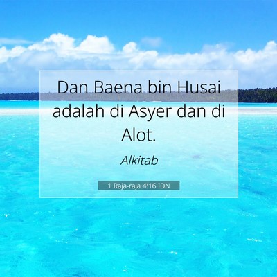1 Raja-raja 4:16 Ayat Alkitab Dijelaskan