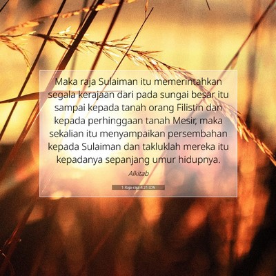 1 Raja-raja 4:21 IDN Gambar Ayat Alkitab