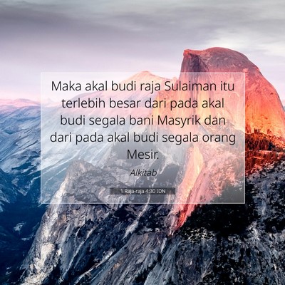 1 Raja-raja 4:30 IDN Gambar Ayat Alkitab