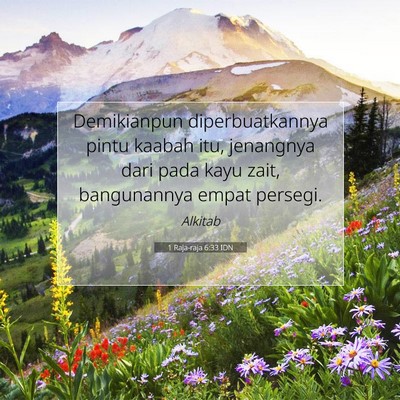 1 Raja-raja 6:33 Ayat Alkitab Dijelaskan