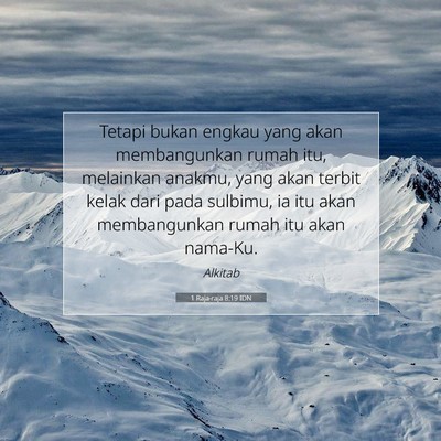 1 Raja-raja 8:19 Ayat Alkitab Dijelaskan