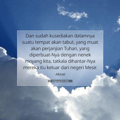 1 Raja-raja 8:21 Ayat Alkitab Dijelaskan