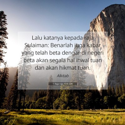 1 Raja-raja 10:6 Ayat Alkitab Dijelaskan
