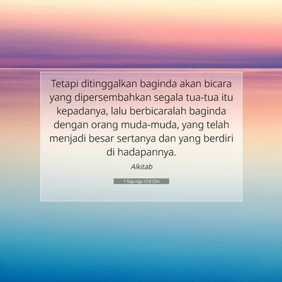 1 Raja-raja 12:8 Ayat Alkitab Dijelaskan