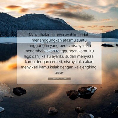 1 Raja-raja 12:11 Ayat Alkitab Dijelaskan