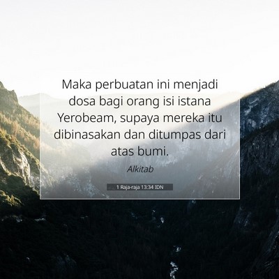 1 Raja-raja 13:34 IDN Gambar Ayat Alkitab