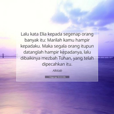 1 Raja-raja 18:30 Ayat Alkitab Dijelaskan