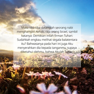 1 Raja-raja 20:13 Ayat Alkitab Dijelaskan