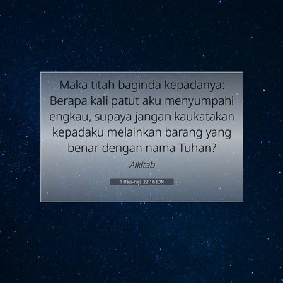 1 Raja-raja 22:16 IDN Gambar Ayat Alkitab