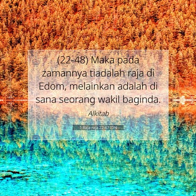 1 Raja-raja 22:47 Ayat Alkitab Dijelaskan