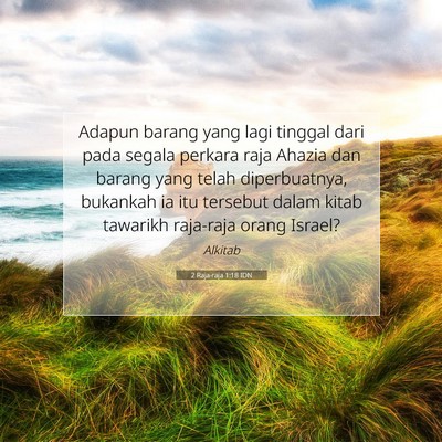 2 Raja-raja 1:18 Ayat Alkitab Dijelaskan