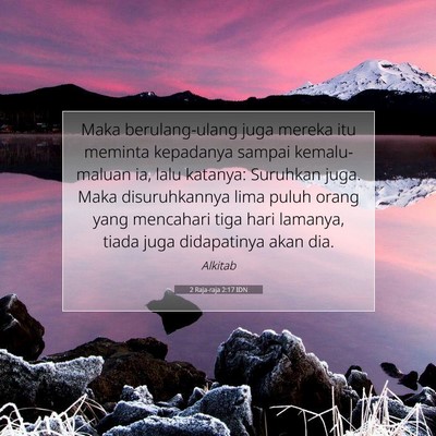 2 Raja-raja 2:17 Ayat Alkitab Dijelaskan