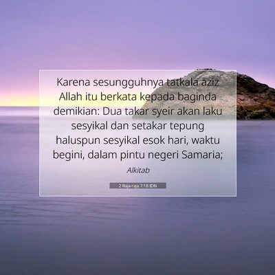 2 Raja-raja 7:18 Ayat Alkitab Dijelaskan