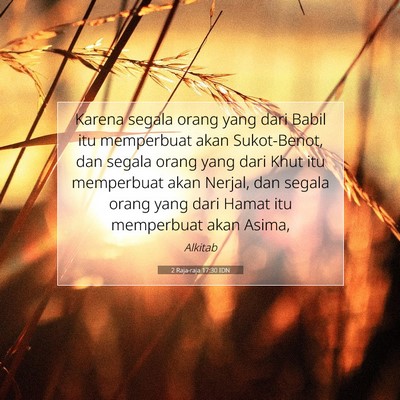 2 Raja-raja 17:30 Ayat Alkitab Dijelaskan