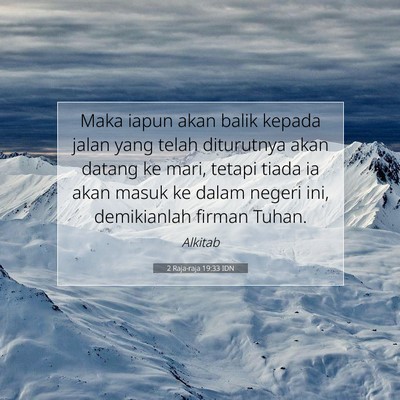 2 Raja-raja 19:33 Ayat Alkitab Dijelaskan