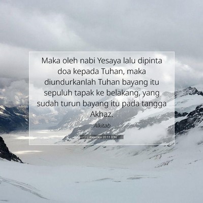 2 Raja-raja 20:11 Ayat Alkitab Dijelaskan