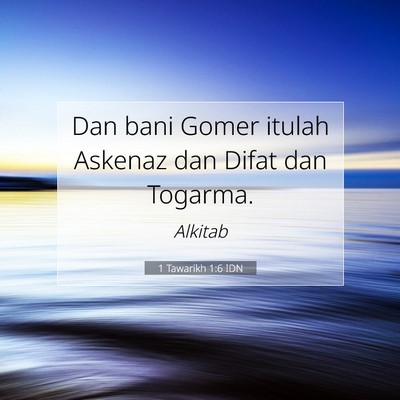 1 Tawarikh 1:6 Ayat Alkitab Dijelaskan