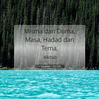 1 Tawarikh 1:30 Ayat Alkitab Dijelaskan