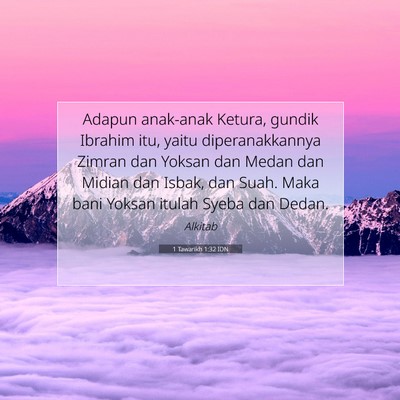 1 Tawarikh 1:32 Ayat Alkitab Dijelaskan