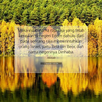 1 Tawarikh 1:43 Ayat Alkitab Dijelaskan