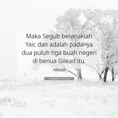 1 Tawarikh 2:22 Ayat Alkitab Dijelaskan