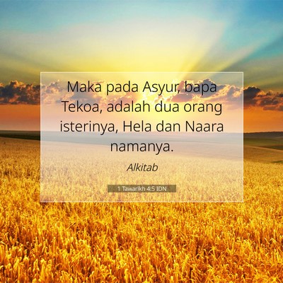 1 Tawarikh 4:5 Ayat Alkitab Dijelaskan