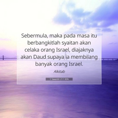 1 Tawarikh 21:1 IDN Gambar Ayat Alkitab