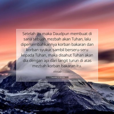 1 Tawarikh 21:26 IDN Gambar Ayat Alkitab