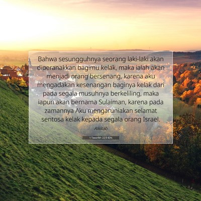 1 Tawarikh 22:9 IDN Gambar Ayat Alkitab