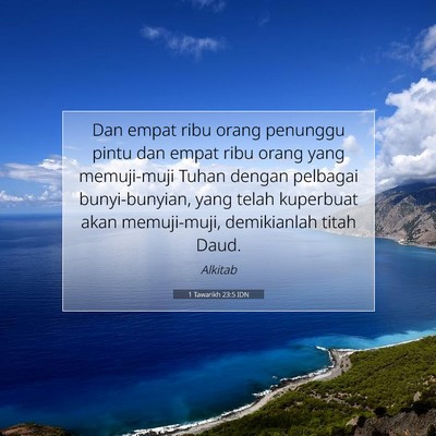1 Tawarikh 23:5 Ayat Alkitab Dijelaskan
