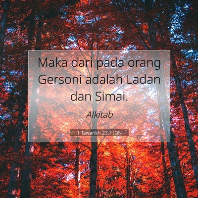 1 Tawarikh 23:7 Ayat Alkitab Dijelaskan