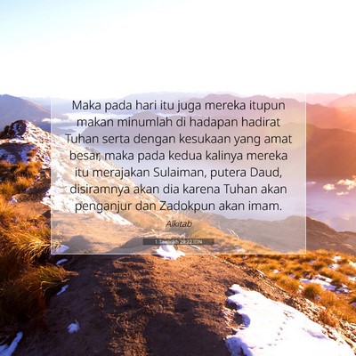 1 Tawarikh 29:22 IDN Gambar Ayat Alkitab