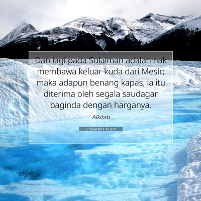 2 Tawarikh 1:16 Ayat Alkitab Dijelaskan