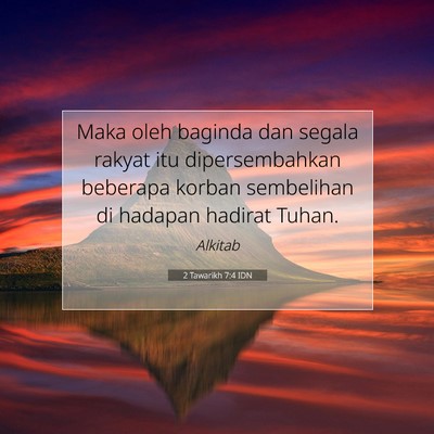 2 Tawarikh 7:4 Ayat Alkitab Dijelaskan