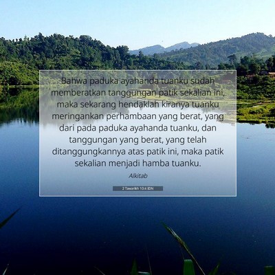 2 Tawarikh 10:4 Ayat Alkitab Dijelaskan