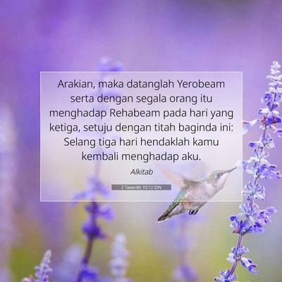 2 Tawarikh 10:12 Ayat Alkitab Dijelaskan