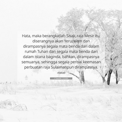 2 Tawarikh 12:9 Ayat Alkitab Dijelaskan