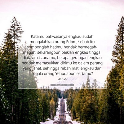 2 Tawarikh 25:19 Ayat Alkitab Dijelaskan