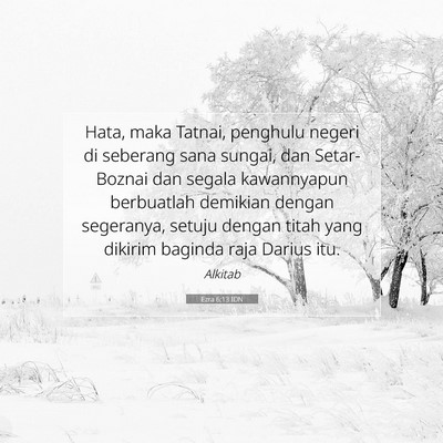 Ezra 6:13 Ayat Alkitab Dijelaskan