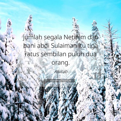Nehemia 7:60 Ayat Alkitab Dijelaskan