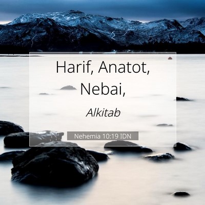 Nehemia 10:19 Ayat Alkitab Dijelaskan